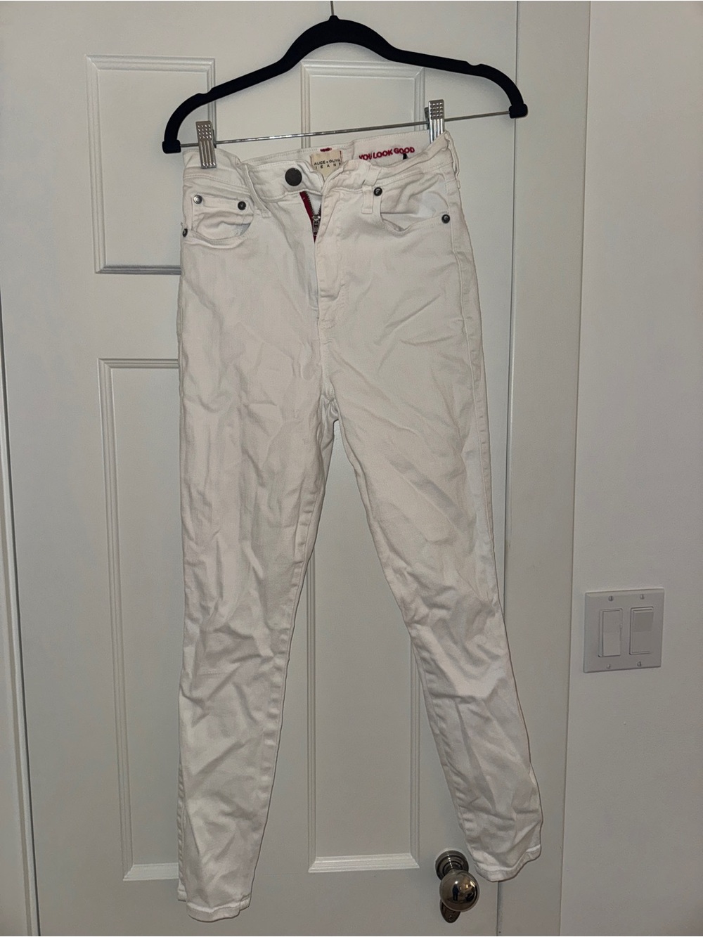 Alice and Olivia white jeans
